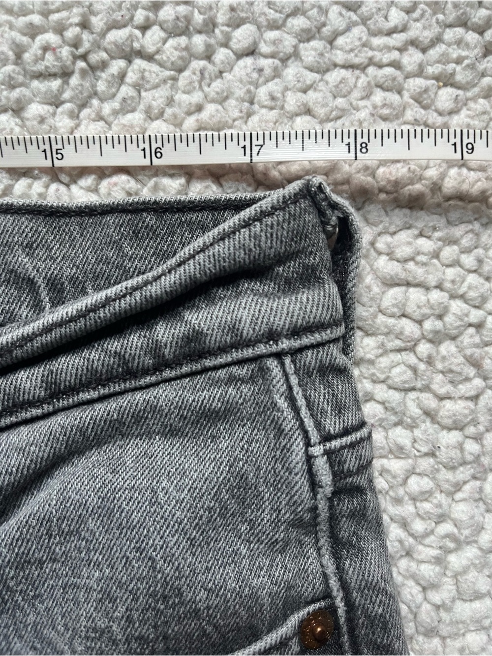 Gray Button-Fly Levi’s 501 Jeans - Classic Washed Denim - Picture 3 of 8
